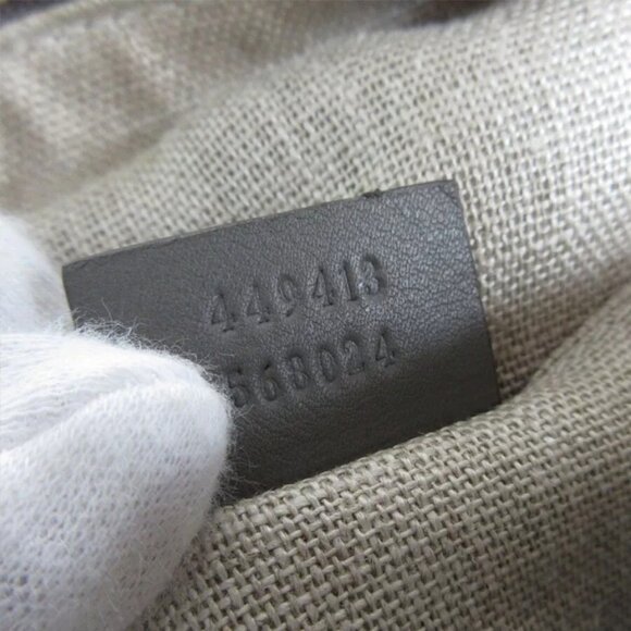 Auth GUCCI Micro Guccissima Crossbody Shoulder Bag gray leather - Picture 11 of 12